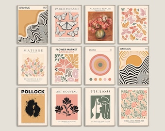 Vintage Exhibition Print Set, Bauhaus, Matisse, Picasso (Digital Download)