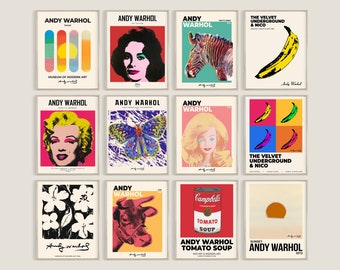 Fjernelse Fern Indføre Andy Warhol Print Set of 12 Andy Warhol Poster Gallery Wall - Etsy 日本