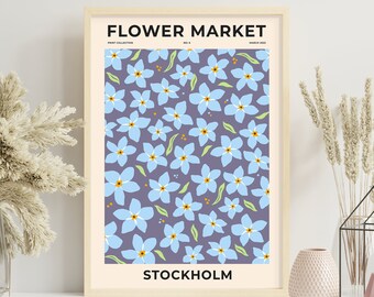 Stockholm Flower Market Print, Floral Bouquet Art (Digital Download)