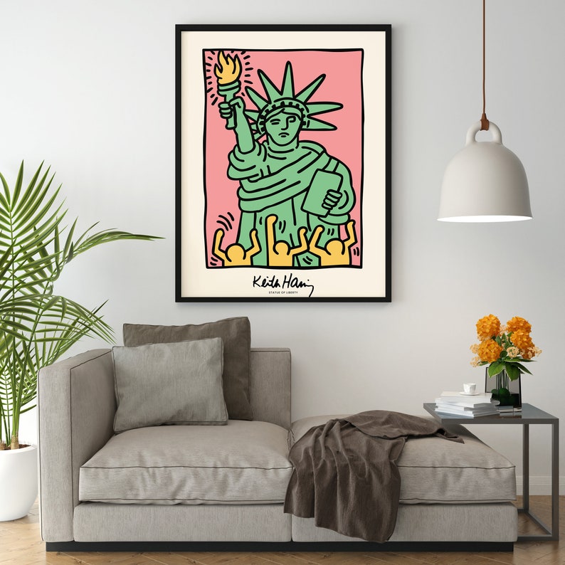 Keith Haring Statue de la Liberté Keith Haring Print Haring - Etsy Canada