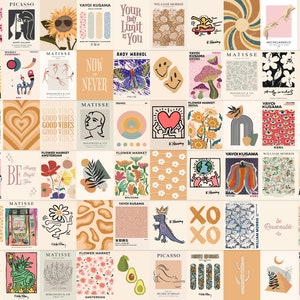 60 Exhibition Aesthetic Wall Collage Kit, Vintage Wall Decor, Vintage Posters, Aesthetic Collage Kit, Vintage Room Decor, Digital Download
