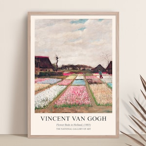 Vincent Van Gogh, Van Gogh Print, Flower beds in Holland, Exhibition Poster, Digital Wall Art, Digital Download, Home Decor, High Quality