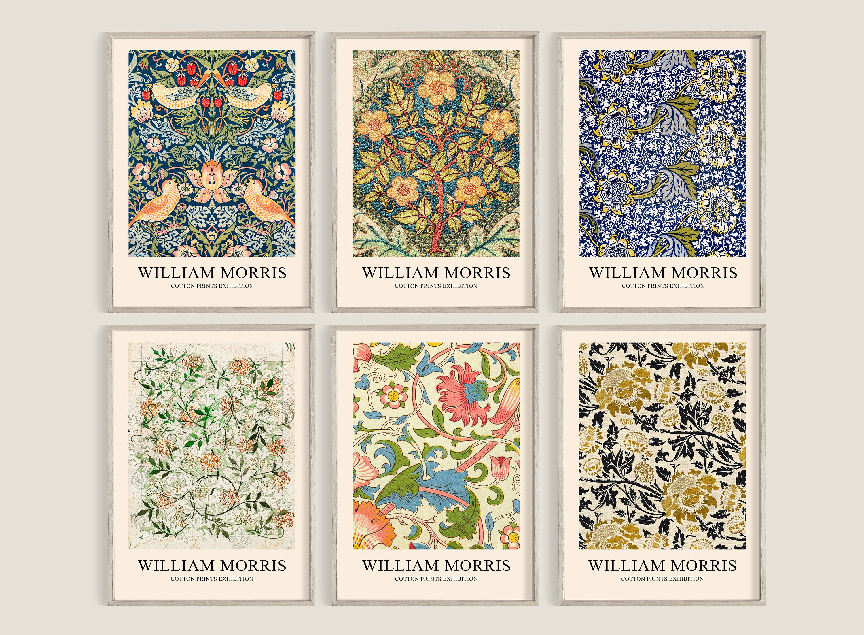 William Morris Print Set, Art Nouveau Botanical Exhibition Posters ...