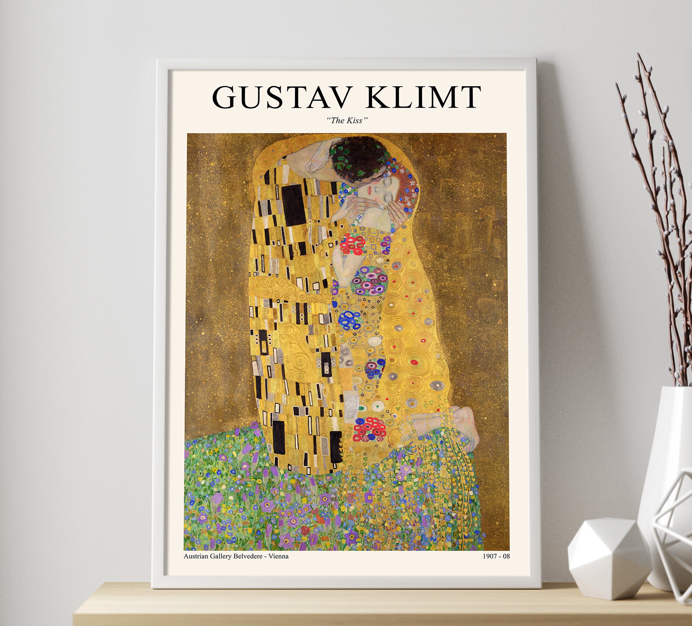 Etsy Kiss Klimt Poster -