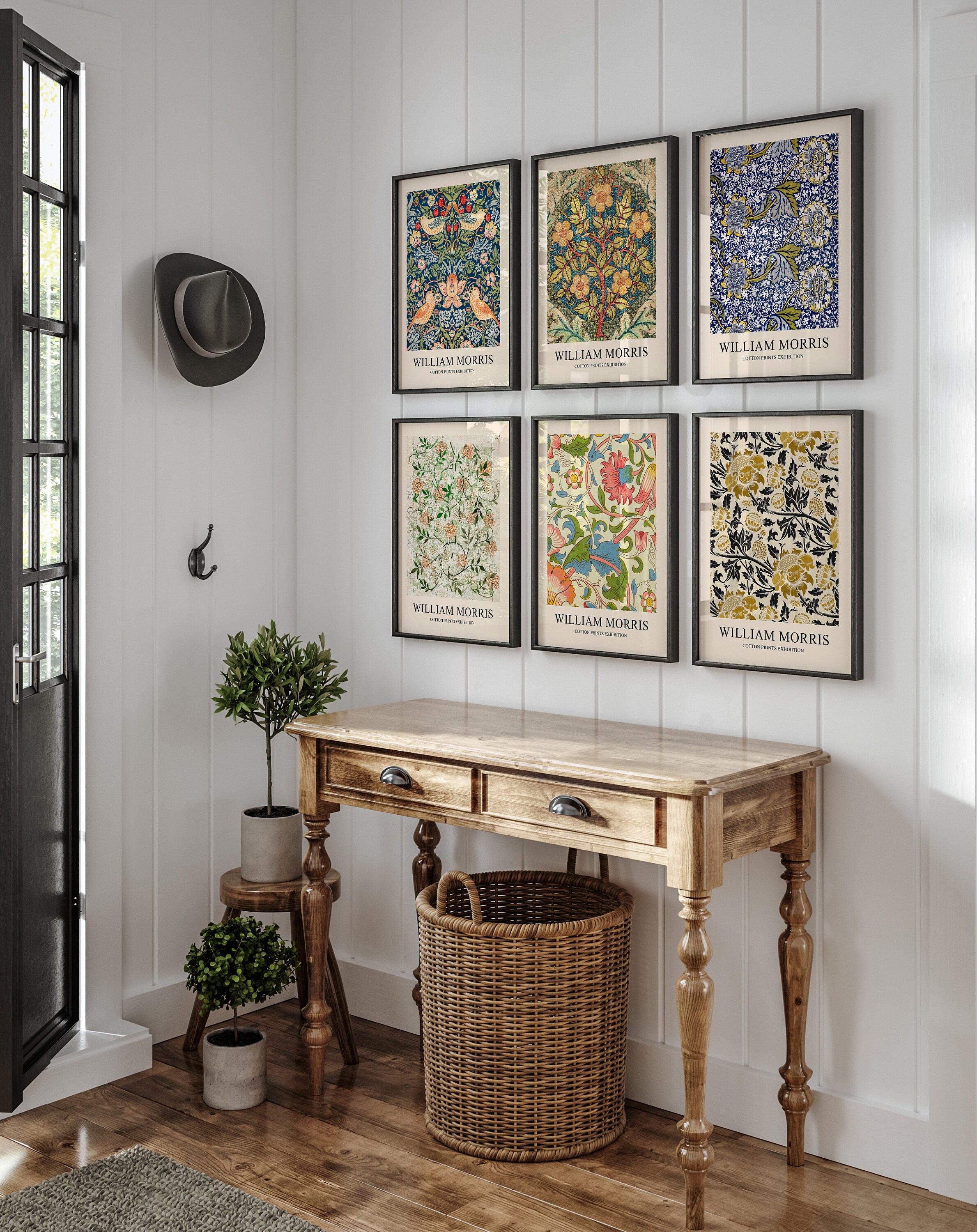 William Morris Print Set, Art Nouveau Botanical Exhibition Posters ...