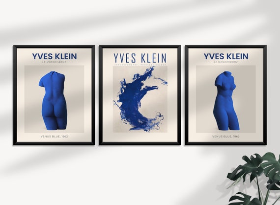 sommerfugl krøllet Smitsom sygdom Yves Klein Set of 3 Prints Venus Blue Poster Exhibition Art - Etsy Israel