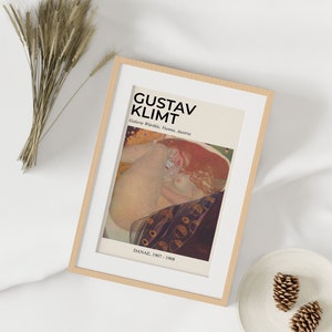 Affiche Danaé De Gustav Klimt, Reproduction Sur Papier Semi-mat, Plusieurs Formats Disponibles