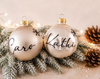 Personalisierte Christbaumkugel, Geschenke Familie Weihnachten,  Weihnachtskugeln Personalisiert, Weihnachtsbaumkugeln Glas