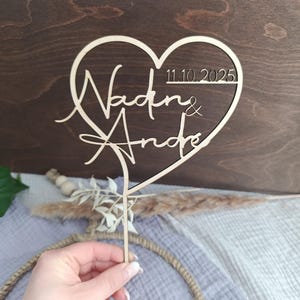 Caketopper Hochzeit, Hochzeitstorte Deko, Cake Topper Hochzeit, Torten Deko Hochzeit, Deko Hochzeit, Elegante Hochzeitstorte, Torten Deko imagem 12
