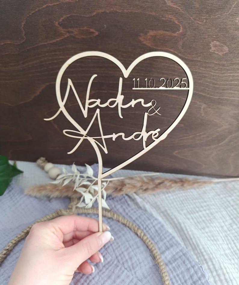 Caketopper Hochzeit, Hochzeitstorte Deko, Cake Topper Hochzeit, Torten Deko Hochzeit, Deko Hochzeit, Elegante Hochzeitstorte, Torten Deko imagem 12