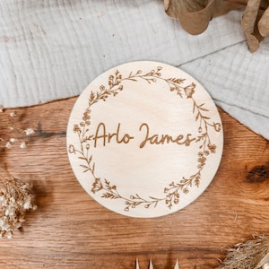 personalisiertes Holzschild/ Geburtsschild mit Namen