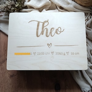 Erinnerungskiste Baby/Erinnerungskiste Geburt/Erinnerungsbox Baby/Geschenk Geburt/Babygeschenk Geburt/Baby/Holzkiste