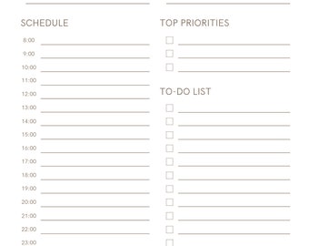 Daily Schedule - Etsy