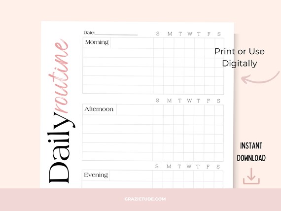 Printable Daily Planner Digital Tracker Daily to Do List - Etsy