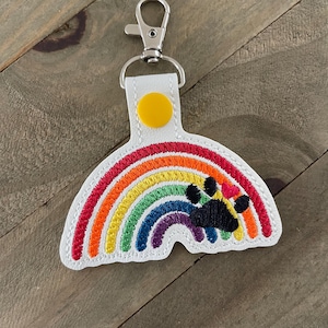 Rainbow Paw Keychain/Key Fob