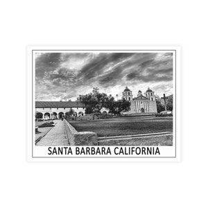 Santa Barbara Mission paquets de cartes postales noir et blanc (enveloppes incluses)