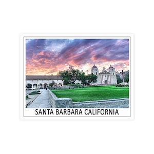 Lots de cartes postales de la mission de Santa Barbara en Californie (enveloppes incluses)