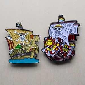 Anime One Piece Going Merry Pirate Ship Cartoon Metal Enamel Badge Brooch  Pin