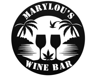 Custom Personalized Metal Sign Wine bar, Black - FREE SHIPPING!!  Personalize it with your text