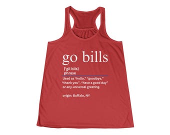 Buffalo Bills Tank Top Dictionary Definition of Go Bills!
