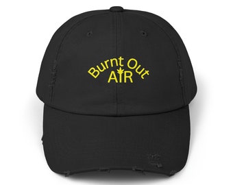 Burnt Out Air Distressed Cap with potleaf. Comes in 8 colors.