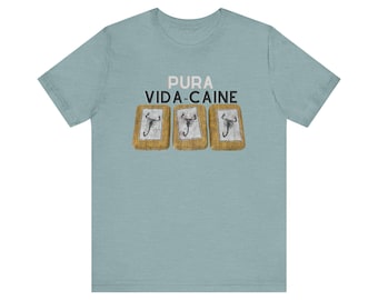 Pura Vida-caine CUSTOM Tee, Tropical Vibes T-Shirt, Beach Life Shirt, Summer Vacation Top, put a NAME on it, Vacation Clothing