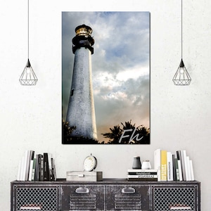 Lighthouse at Key Biscayne in Miami sunset