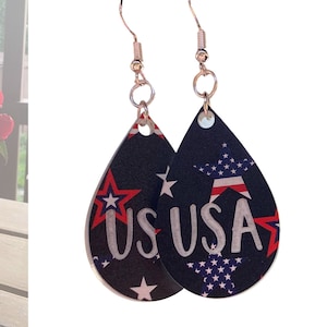 Patriotic Dangle Earrings