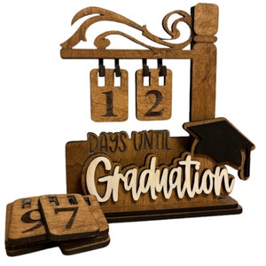 Countdown Calendar for Special Occasions, Unique Gift, Christmas, Graduation, Birthday, First Day of School and more