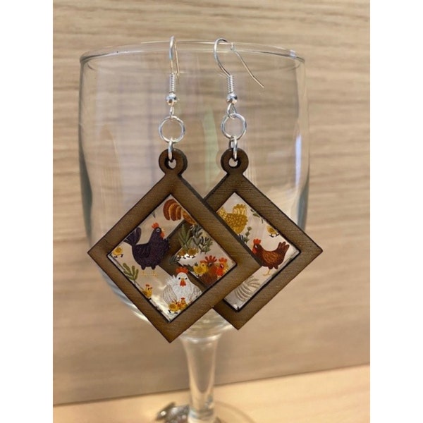 Chicken Earrings - Etsy