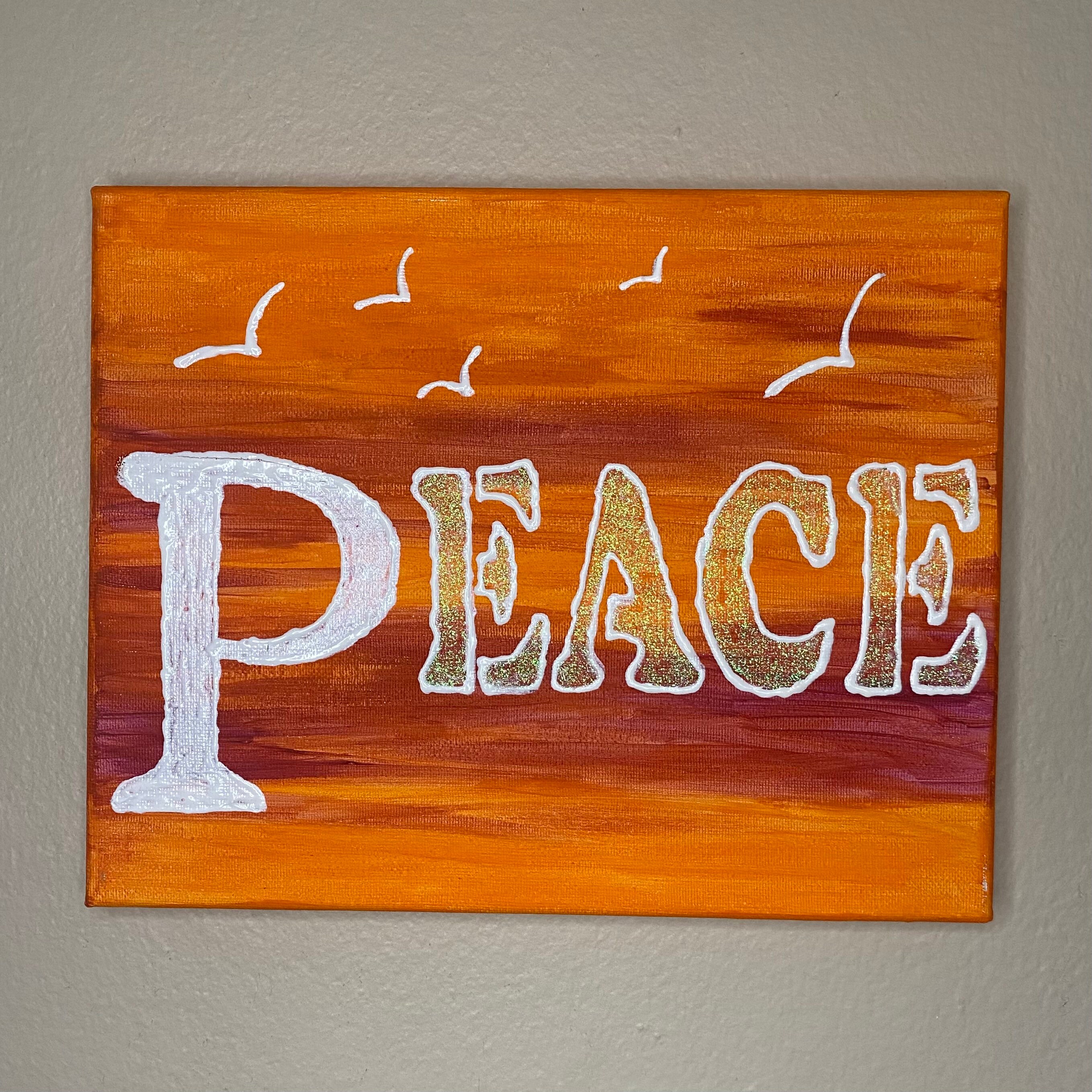 Handmade Inspirational Canvas Painting peace Etsy