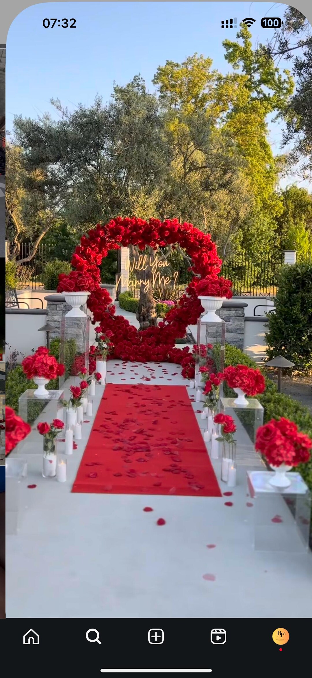 Luxury Proposal Decor: Red Rose Heart Arch, London Event Hire - Etsy