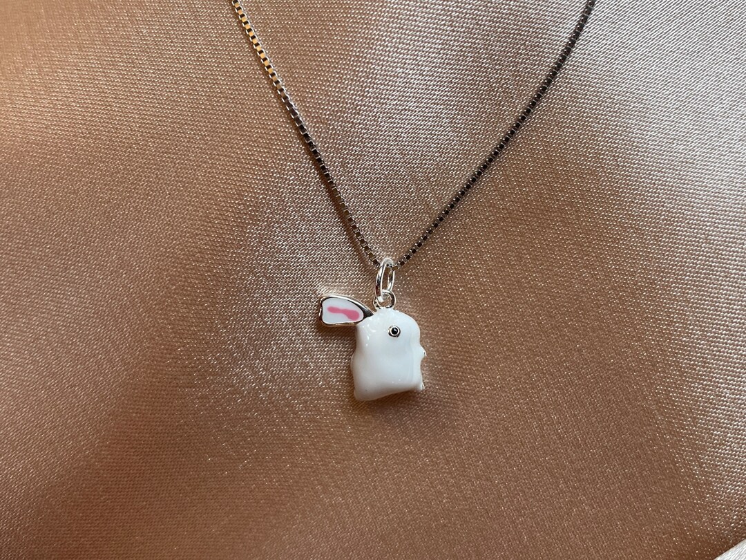 925 Sterling Silver Bunny Necklace - Etsy