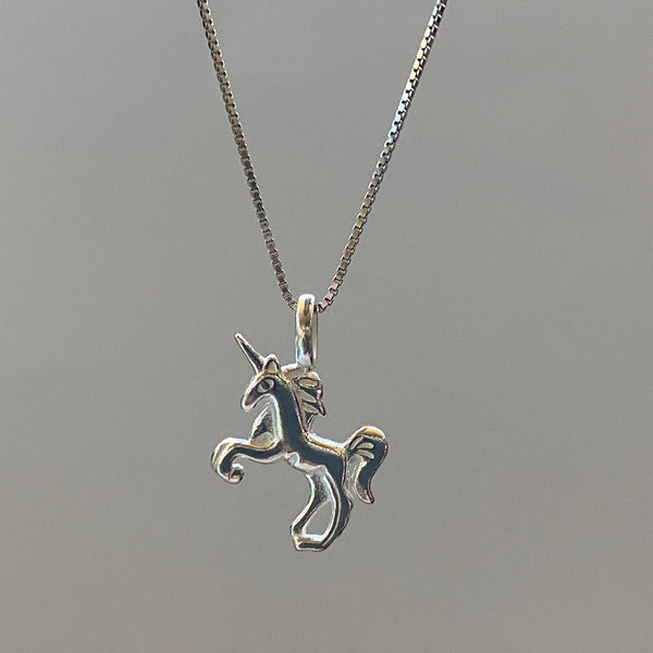 925 Sterling Silver Unicorn Necklace