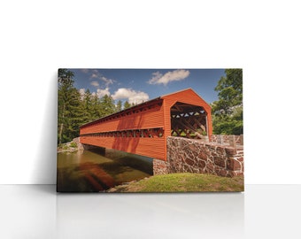 Gettysburg Sachs Iconic Covered Bridge Canvas Wall Decor