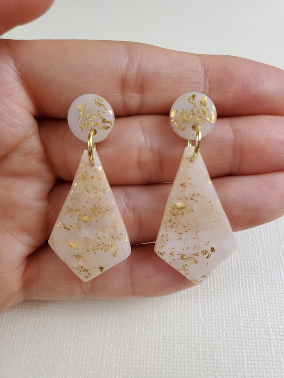 Translucent clay earrings deals