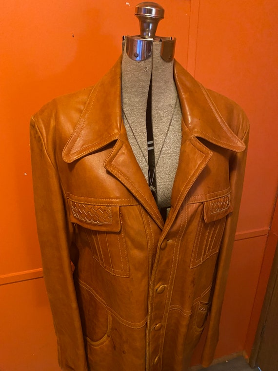 SALE 70s Adler Glove Leather Coat Made in California Size 46