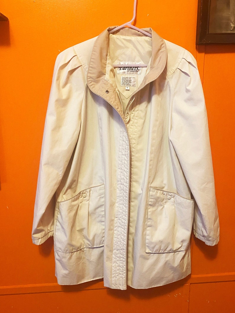SALE 80's Cream Jacket Partner's by Mervyns Women's Large Etsy