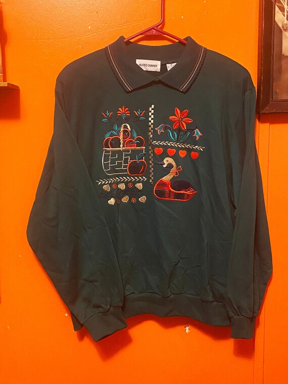 SALE 1990's Grandmacore Holiday Grandma sweater -… - image 1