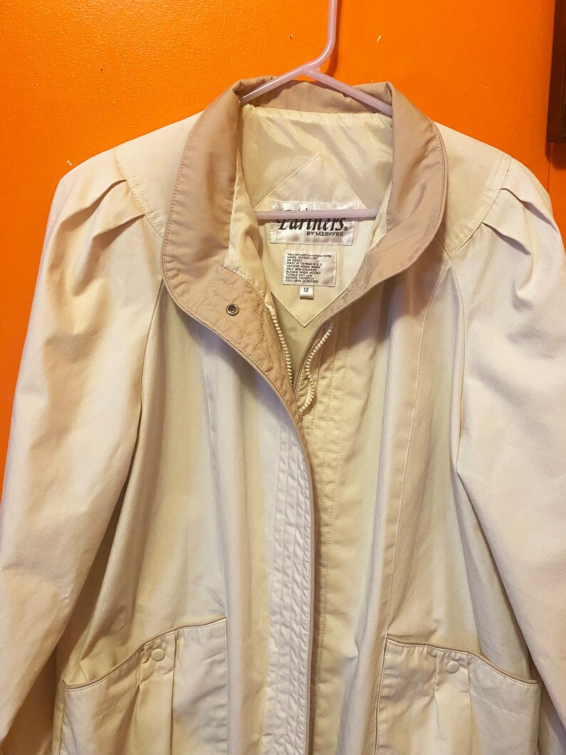 SALE 80's Cream Jacket Partner's by Mervyns Etsy