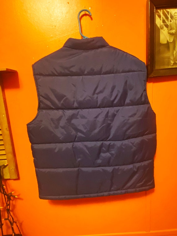 SALE Vintage 80's JC Penney Puffer Vest - Navy Bl… - image 4