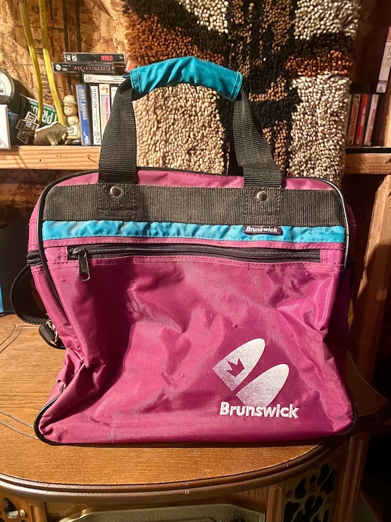 80’s Vintage Brunswick Bowling Bag - Teal and Pink