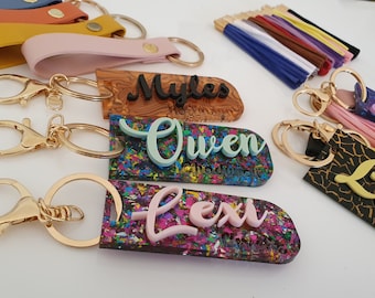 Etiquetas de bolsa personalizadas, presentes personalizados, etiquetas de mochila personalizadas para crianças, etiquetas de nome para chaveiros, ideias para presentes, etiquetas de bolsa acrílicas a laser