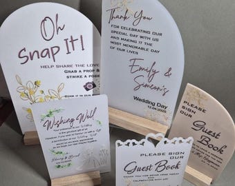 Letrero acrílico personalizado para bodas, decoración personalizada para eventos, letreros de mesa pequeños, letreros para mesas de eventos, letrero decorativo personalizado para mesas.