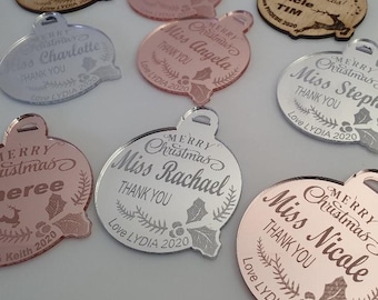 2025-Educator Gifts, Xmas Baubles-Custom Made Christmas Baubles, Teacher Thank You Gift, Students Classroom Gifts, Childcare Daycare staff