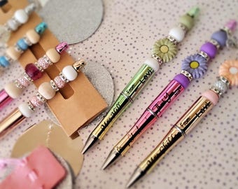 Bolígrafo de cuentas personalizado: regalo de agradecimiento para profesores, regalo de Navidad personalizado