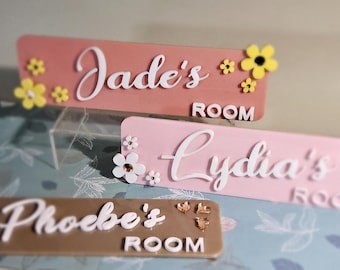 Placa acrílica personalizada con nombre para niños: Decoración de pared personalizada