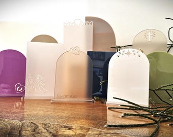 Letreros de números de mesa para bodas, letreros de anuncio de bebé, manualidades, sublimación, acrílicos imaginativos