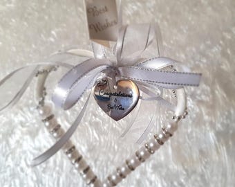 Amuleto de boda personalizado: recuerdo nupcial, día de la boda, mejores deseos, amuleto nupcial