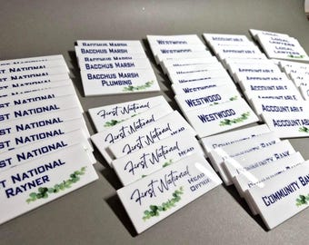 Etiquetas para eventos corporativos, etiquetas personalizadas para tarjetas de lugar, etiquetas personalizadas, tarjetas de lugar de acrílico para invitados a bodas, etiquetas para eventos, mensaje de agradecimiento en una etiqueta